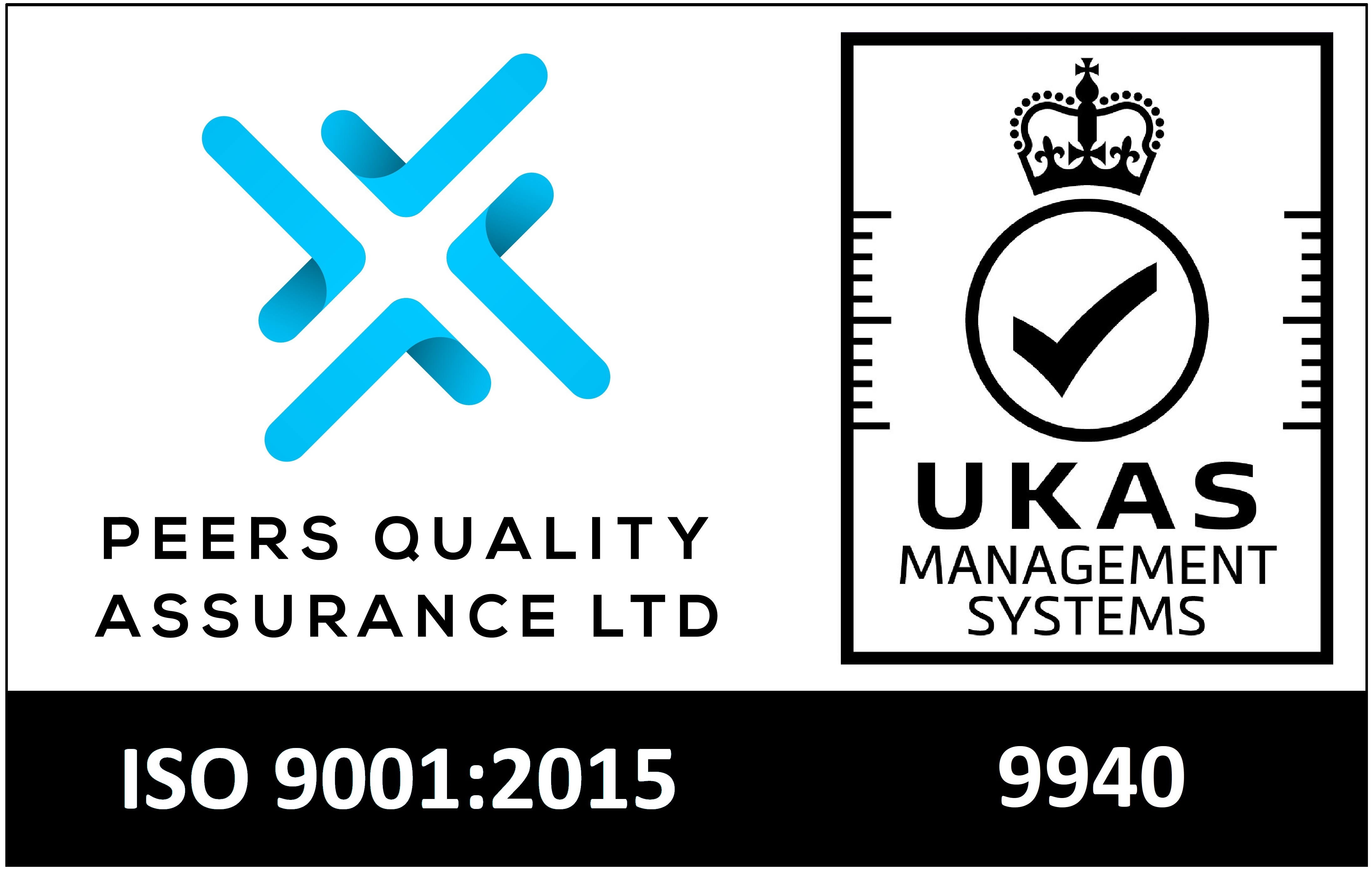ISO 9001:2015 certified by Peers Quality Assurance Ltd, UKAS accredited